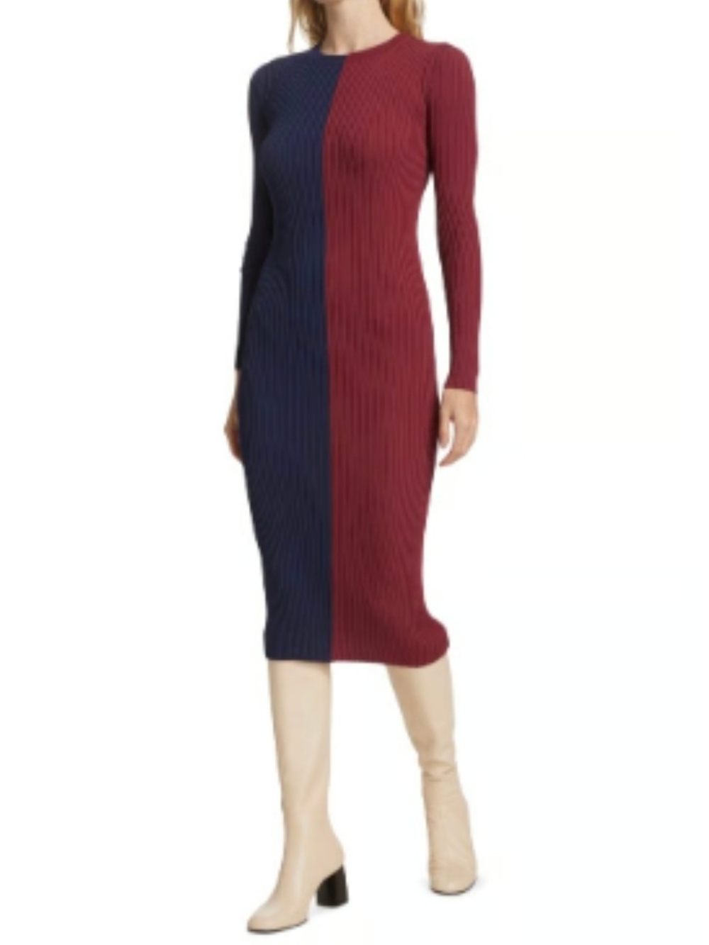 Staud Ribbed Midi Dress - Picture 6 of 16